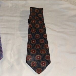 Vintage Sturbridge Silk Poly Tie Made in the U.S.A. Watercolor Pattern